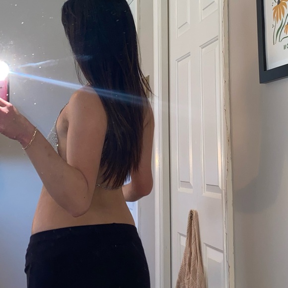 Sparkly Rhinestone Open Back Top - Picture 5 of 6